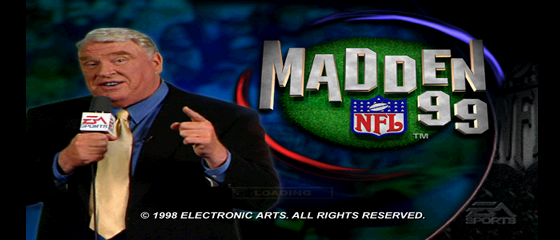 Madden NFL 99 Title Screen